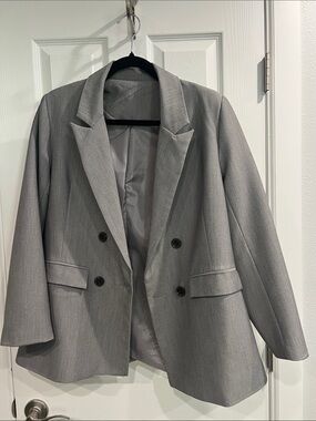 Gray Lined Blazer